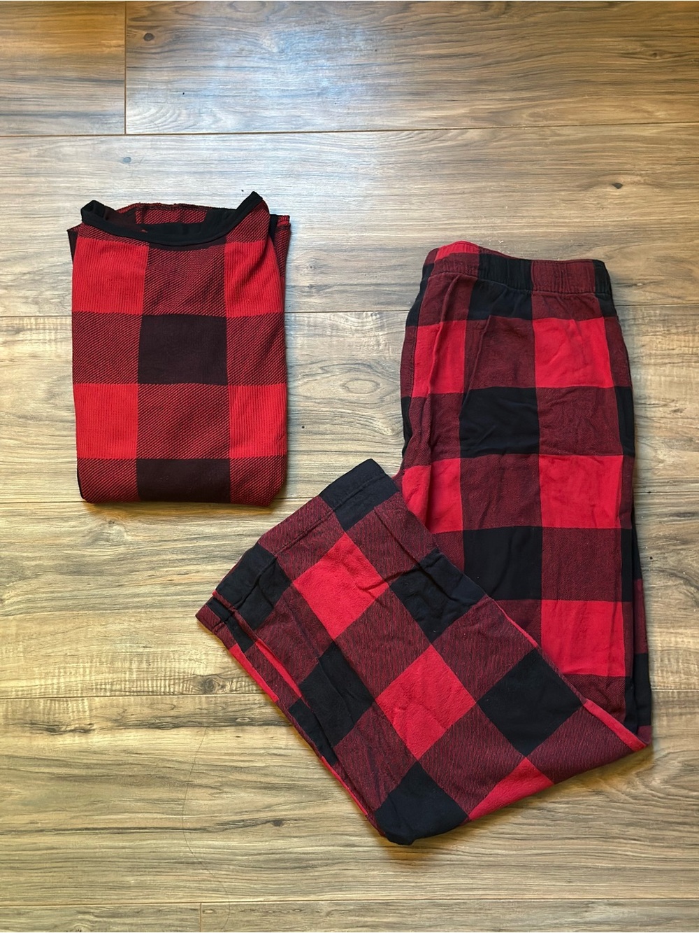 Red and Black Buffalo Plaid Pajama Set